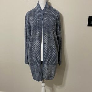 Jjill long warm NWT Cardigan in patchwork design size LP